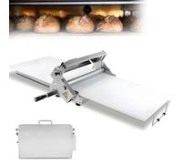 Laminoir Manuel - Rouleau réglable en Acier Inoxydable de 0 à 25 mm pour pâtisserie, Pizza, Croissants et croûtes à Tarte - Équipement de Boulangerie à manivelle (60 x 30 cm)