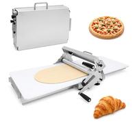 Laminoir Pâtisserie Manuel en Acier Inoxydable 304, Laminoir à Pâte Pliable et Portable, Réglage 2-25 mm, Facile à Nettoyer, pour Croissants, Pâte Feuilletée, Pizza, Tartes, Biscuits et Desserts Small
