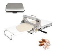 Laminoir pliable avec planches à pâtisserie en acier inoxydable épaisseur réglable machine à rouler la pâte manuelle pour les boulangeries artisanales et industrielles modèle de table
