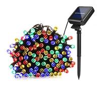 Lamker 20M 200LED Guirlandes Lumineuses Solaires Extérieur Étanche 8 Modes Multicolore Lumière Guirlande Lumineuse Décoration pour Jardin Terrasse Balcon Fenêtre Clôture Arbre Noël Mariage