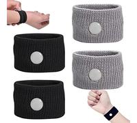 Lamkrtlp 2 Paires Bracelets Anti-Nausées, bracelets d'acupression anti-nausées pour le mal de mer, Bande De Poignet De Soulagement De Nausée pour les enfants, les adultes, les vacances et les voyages