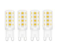 Lamkrtlp Ampoules LED G9, 3W Equivalent 30W Halogène Lampe, Blanc Chaud 3000K 380LM Sans Scintillement AC/DC 220V pour Chambre Salon Cuisine Jardin, Non Dimmable, Lot de 4 [Classe énergétique F]