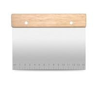 Lamkrtlp Coupe Pate, Grattoir a Pâte avec Poignée en Bois et Lame en Acier Inoxydable, pour Faire des Pizzas, des Pâtisseries, des Crêpes, pâte à pain, Rectangulaires