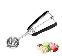 Lamkrtlp Cuillère à glace 5 cm, Cuillère à Glace en Acier Inoxydable avec Gâchette et Poignée Confortable pour Boule à Glace, Pâtisserie, Boule à Melon