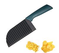 Lamkrtlp Cutter de Pommes de Terre, Lame Ondulée, Trancheuse de Patate, Déchiqueteuse en Acier Inoxydable, Couteau à Légumes Wave Blade