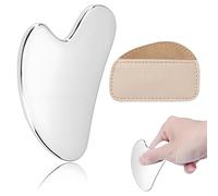 Lamkrtlp Gua Sha Visage, Gua Sha Acier Inoxydable, Massage Visage pour Le Visage, Les Yeux, Le Cou, Le Corps