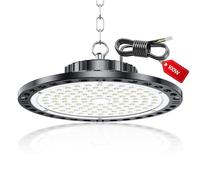 LAMLAMCK Projecteur LED Industriel - 100W 10000LM High Bay Eclairage Atelier avec Transformateur, IP65 Étanche Plafonnier LED, 6500k Blanc Froid Lampe Atelier pour Garage Usine Boutique