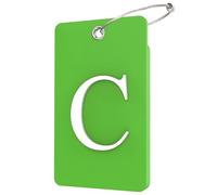 Lammcou Etiquette Valise Voyage Avion, étiquette à Bagage personnalisée avec porte-adresse et câble en acier inoxydable, Luggage Tags Suitcases Labels (Vert, C)