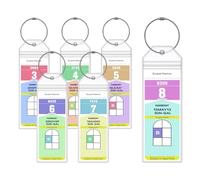 Lammcou Étiquettes de bagage pour croisières, taille XXL, robuste, en PVC imperméable, transparente, pour Aida TUI Mon bateau, avec bande métallique vissable, étiquette de bagage de croisière (6, 19 x