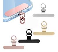 Lammcou Patch Attache téléphone Rotatif 360° métal Ultra Fin, Support lanière téléphone Universel Phone Tether Tab 4 pièces, Compatible Coque complète Voyage Quotidien extérieur