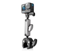 Lammcou Support de Moto Go Pro, Guidon de Vélo en Aluminium Invisible pour Caméra d'Action avec Tête de Boule Rotative à 360°, Compatible avec Hero 13 12 11 10 Insta-360