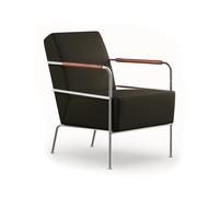 Lammhults Fauteuil Cinema Barnum Pine - Elmo Nordic cuir Cognac - base en chrome