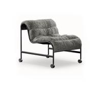 Lammhults Fauteuil Cinema Zero Noir - base matte noire avec roues