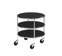 Lammhults Table roulante Chicago I Stratifié noir-chrome