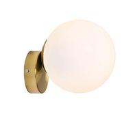 Lammurale, Sconce Murale Moderne/Nordique, Crème Blanche A Mené Des Phares de Miroir Mural En Verre En Couleur Or Pour Restaurant Salon Bureau Étude Au Bord Du Lit (1 Lumière) /Tite/Grand