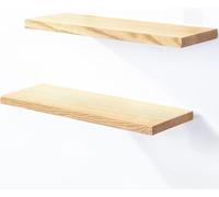 LAMO Manufacture 2 Pièces Étagère Murale En Bois Avec Fixation Invisible SET 4