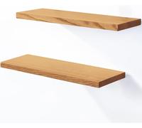 LAMO Manufacture 2 Pièces Étagère Murale En Bois Avec Fixation Invisible SET 4