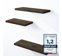LAMO Manufaktur 2 Pièce Étagère Murale en Bois Avec Invisible Fixation Set 3