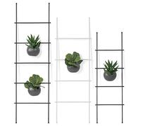 LAMO Manufaktur Échelle Porte-Serviette à Poser, Porte Serviette de Salle de Bain, Porte-journaux, Porte-vêtements, Porte Serviette en métal Style loft, 150x60 cm, Noir, LLS-150-60-9005