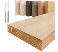 LAMO Manufaktur Étagère flottante murale bois avec fixation invisible Etagere murale 60 cm Couleur: naturel, Bord: droit