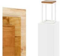 LAMO Manufaktur 30 cm Support Plantes | Piédéstal pour Plantes | Porte-plantes Interieur Cadre Noir | Plateau 100% Bois Massif Couleur: Foncé