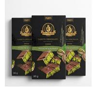 LAMO’S - Chocolat Dubai Pistache & Kunafa | Pack de 3 Pièces Barre Chocolat au Lait Pistache & Kunafa Premium (3 x 80g)
