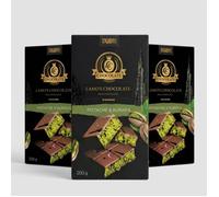 LAMO’S - Chocolat Dubai Pistache & Kunafa | Pack de 3 Pièces Tablette Chocolat Pistache Premium (3 x 200g)