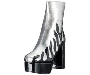 LAMODA Eternal Flame, Bateau de Cheville Femme, Black Patent Silver, 39 EU