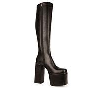 LAMODA Femme Stone Cold Lover, Black Patent Red Heart, 41 EU