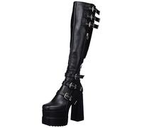LAMODA Hopes, Knee High Boot Femme, Black PU, 37 EU