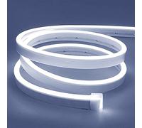 Lamomo Ruban LED 2M, Bandes LED Néon Blanc 12V 6000K Dimmable, IP67 Étanche Flexible, Bande Lumineuse Led Silicone DIY avec Alimentation et Contrôleur pour Décoration Intérieur Extérieur