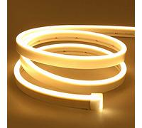Lamomo Ruban LED 2M, Bandes LED Néon Blanc Chaud 12V 3000K Dimmable, IP67 Étanche Flexible, Bande Lumineuse Led Silicone DIY avec Alimentation et Contrôleur pour Décoration Intérieur Extérieur