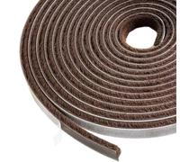 Lamondre Brosse adhésive pour décapage des intempéries,5 m,Bande de brosse pour porte et fenêtre,Joint de brosse pour porte coulissante, fenêtre et armoire,9 mm (l)x5 mm (H),Marron