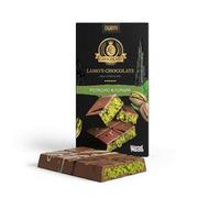 LAMO'S - Chocolat Dubai Pistache et Kunafa 80 g | Fabriqué à Dubaï | Chocolat au Lait Suisse | Kunafa Croustillant | Cadeau Gourmand