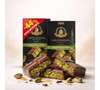 LAMO'S - Chocolat Dubaï Pistache et Kunafa Lot de 2x 200 g | Fabriqué à Dubaï | Chocolat au Lait Suisse | Kunafa Croustillant | Cadeau Gourmand - Lot de 2 tablettes (400 g)