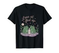 l'amour à la première gorgée Kawaii Frog Cottagecore Art T-Shirt
