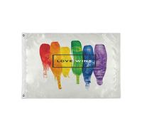 L'Amour Arc-En-Ciel Lgbt Triomphe Drapeau Couleurs Vives Drapeau De Jardin Résistant Aux Intempéries Bannière Pour Célébrations Vacances Intérieur 90X150Cm