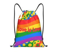 l'amour C'est l'amour Points LGBT Sac De Gym Cordon Sac De Rangement Randonnée Sacs De Sports pour Déjeuner Femmes Hommes 36X42Cm