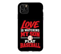 l'amour, C'est Regarder Mon Fils Jouer au Baseball, Maman, Papa Coque pour iPhone 11 Pro Max