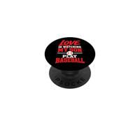 l'amour, C'est Regarder Mon Fils Jouer au Baseball, Maman, Papa PopSockets PopGrip Adhésif