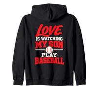 l'amour, C'est Regarder Mon Fils Jouer au Baseball, Maman, Papa Sweat à Capuche