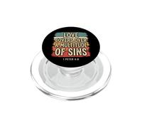 l'amour Couvre Les péchés (Pierre 4, 8), Verset biblique PopSockets PopGrip pour MagSafe