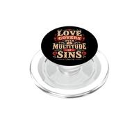 l'amour Couvre Les péchés (Pierre 4, 8), Verset biblique PopSockets PopGrip pour MagSafe