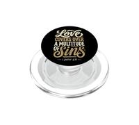 l'amour Couvre Les péchés (Pierre 4, 8), Verset biblique PopSockets PopGrip pour MagSafe
