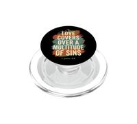 l'amour Couvre Les péchés (Pierre 4, 8), Verset biblique PopSockets PopGrip pour MagSafe
