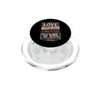 l'amour Couvre Les péchés (Pierre 4, 8), Verset biblique PopSockets PopGrip pour MagSafe