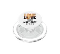 l'amour Couvre Les péchés (Pierre 4, 8), Verset biblique PopSockets PopGrip pour MagSafe