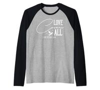 l'amour Couvre Tout 1 Pierre 4:8 - Typographie inspirante Manche Raglan