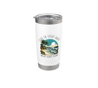 L'amour dans chaque vague - Mount Desert Island Gobelet isotherme en acier inoxydable double paroi
