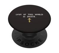 l'amour de ce Monde, C'est la Mort | Orthodoxie Cross PopSockets PopGrip Adhésif